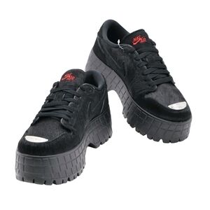 NWB Nike Air Jordan 1 Brooklyn Low Black  Women's Size 7 Retailed for $160 + tax